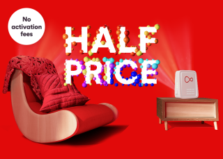 Half price. No activation fees