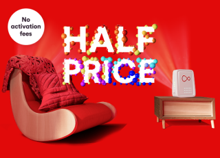 Half price. No activation fees