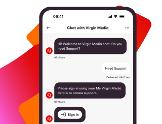 In-app chat  with our agents