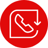 outline of phone with arrow around it
